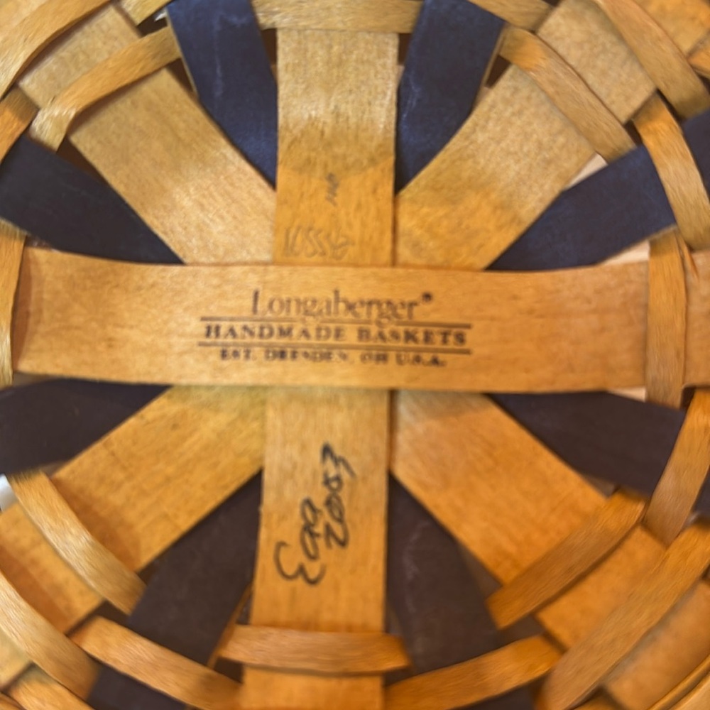 πββ¬ Longberger Proudly American Button Basket approx 6βx 3β - Picture 7 of 10
